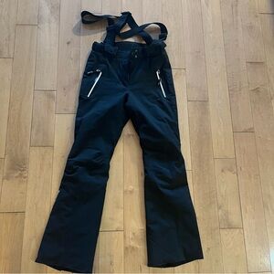 Black Ski Pants with Suspenders